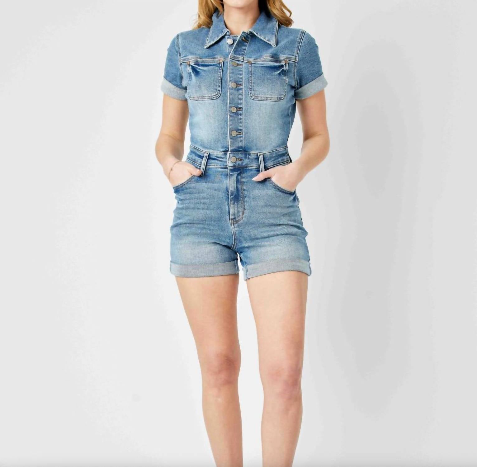 

Комбинезон Wild One синего цвета Judy Blue