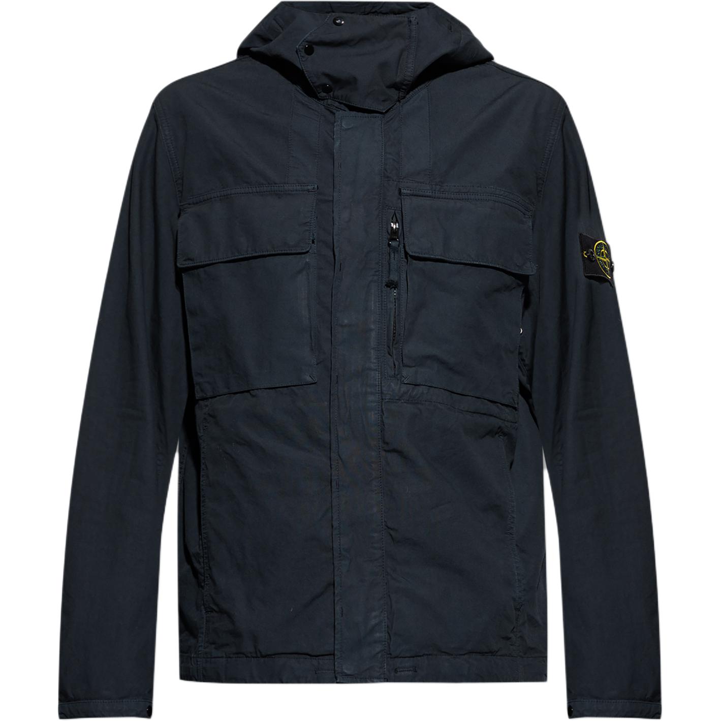 

Куртка с капюшоном и накладными карманами Stone Island, marine синий