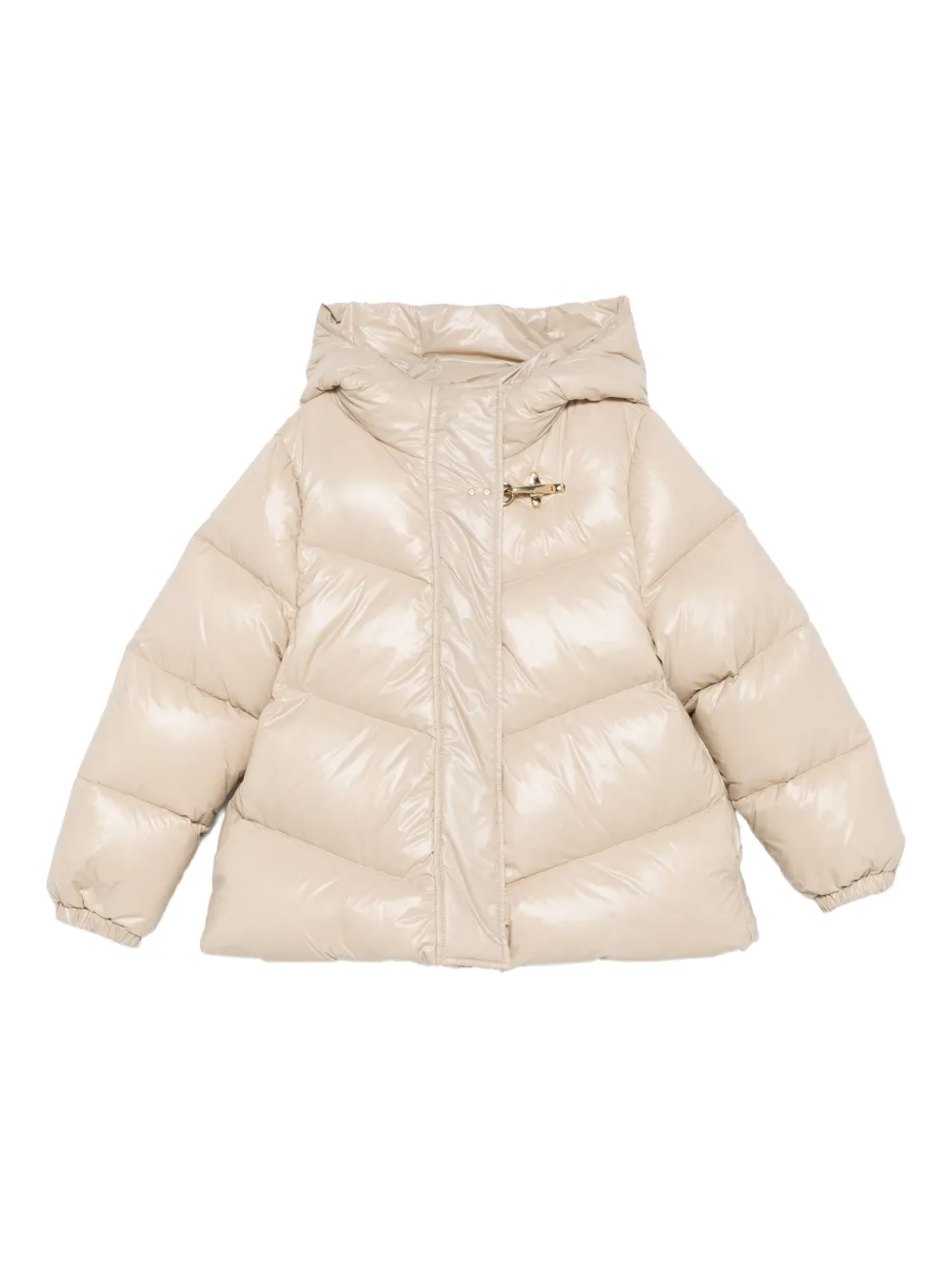

Стеганый пуховик с капюшоном Fay Kids, нейтральный