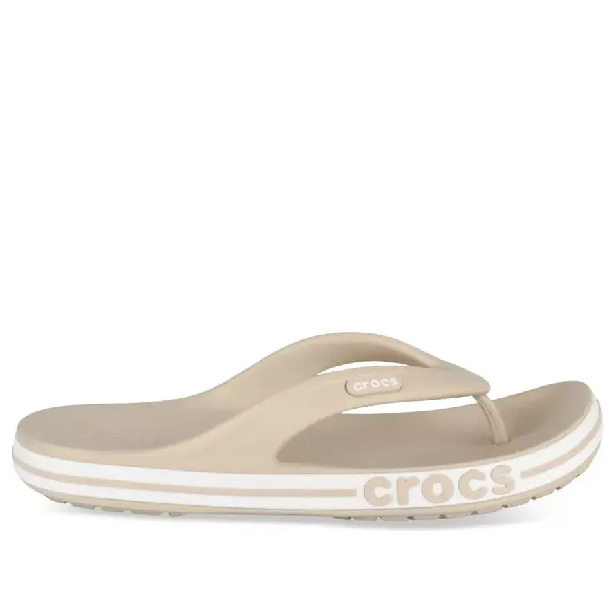 Тапочки Crocs Bayaband Flip-Flops 'Beige White' 205393-2V3, бежевый — фото 2