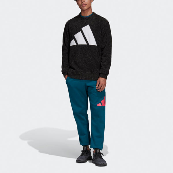Спортивные штаны adidas Tp Fleece Pant Logo Printing Stay Warm Bundle Feet Sports Pants Blue, синий — фото 3