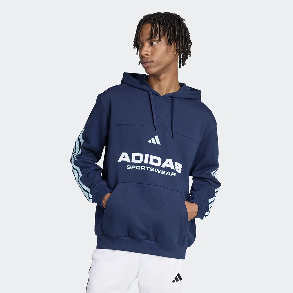 Женское флисовое худи House of Tiro тёмно-синее от Adidas