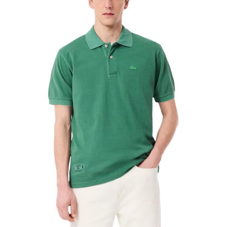 Поло с эффектом состаренности LACOSTE, светло-коричневый — фото 4