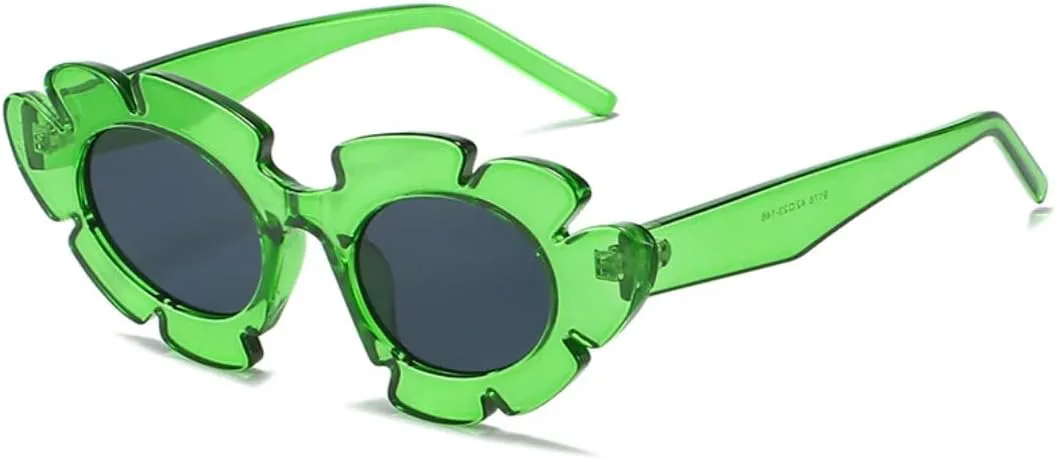 

Модные солнцезащитные очки «Кошачий глаз» ярких цветов для женщин, ретро-форма, мужские трендовые очки с защитой от УФ-излучения UV400 UUPTTPL, Green Grey