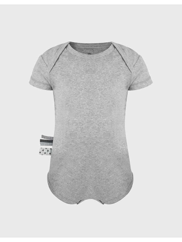 

OrganicEra Детский боди с короткими рукавами, серого меланжевого цвета