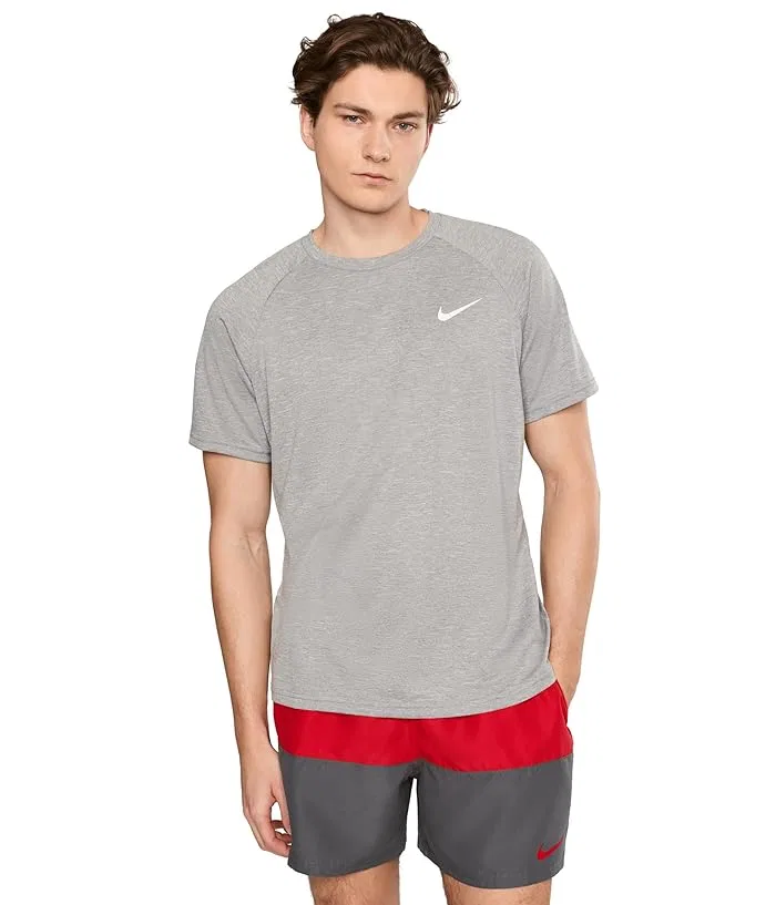 Плавательная футболка Nike Swim Heather Short Sleeve Hydroguard, Particle Grey
