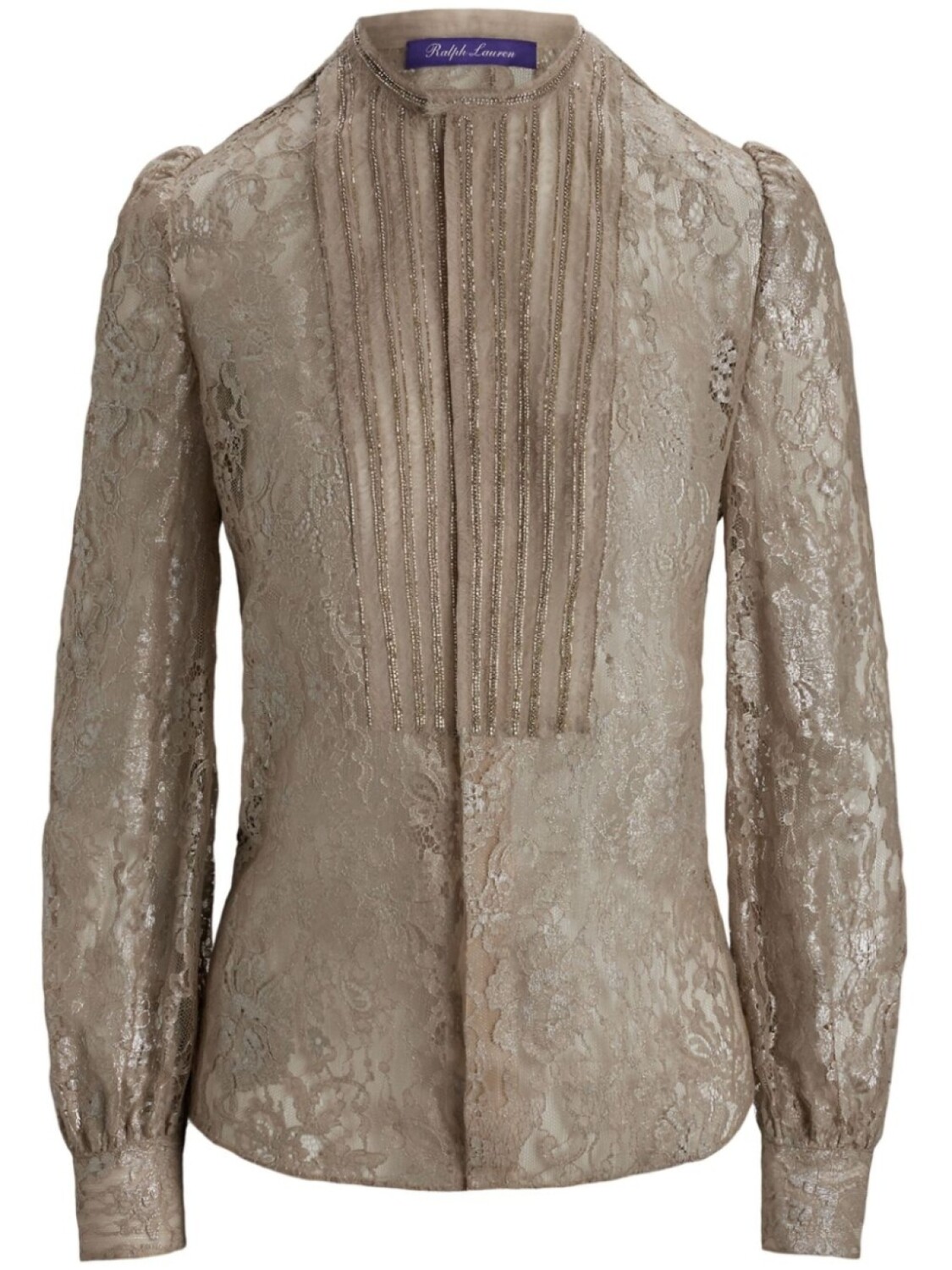 

Кружевная блузка с бисером Ralph Lauren Collection, нейтральный цвет