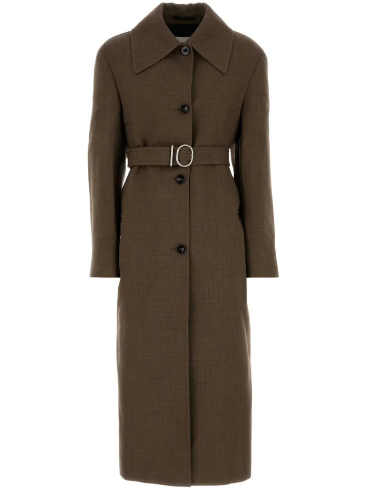 

Пальто с поясом Jil Sander, коричневый
