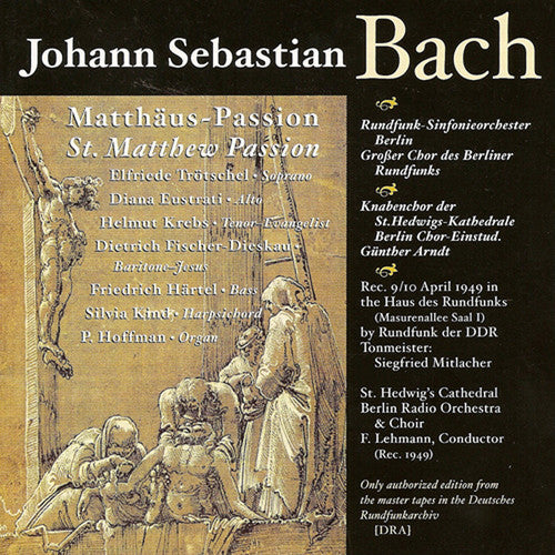 

CD диск Bach / Fischer-Dieskau / Lehmann / Rso Berlin: St Matthew's Passion