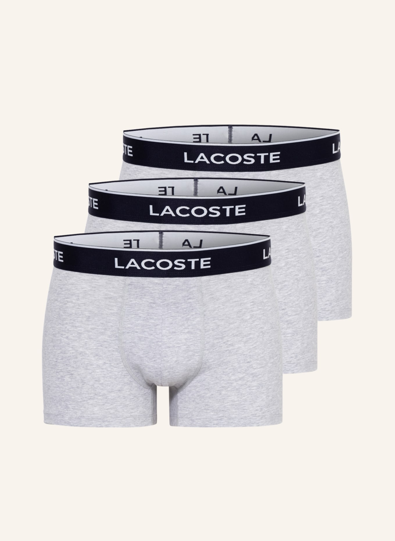 

3 пары боксеров Lacoste, серый