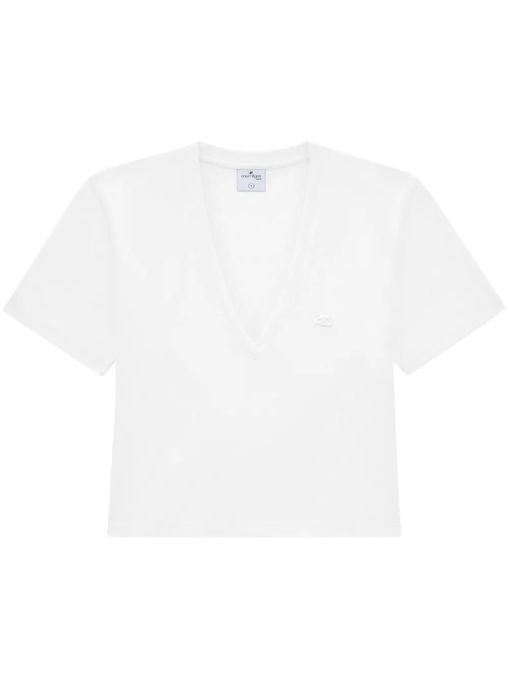 

Футболка с логотипом Courrèges, белый