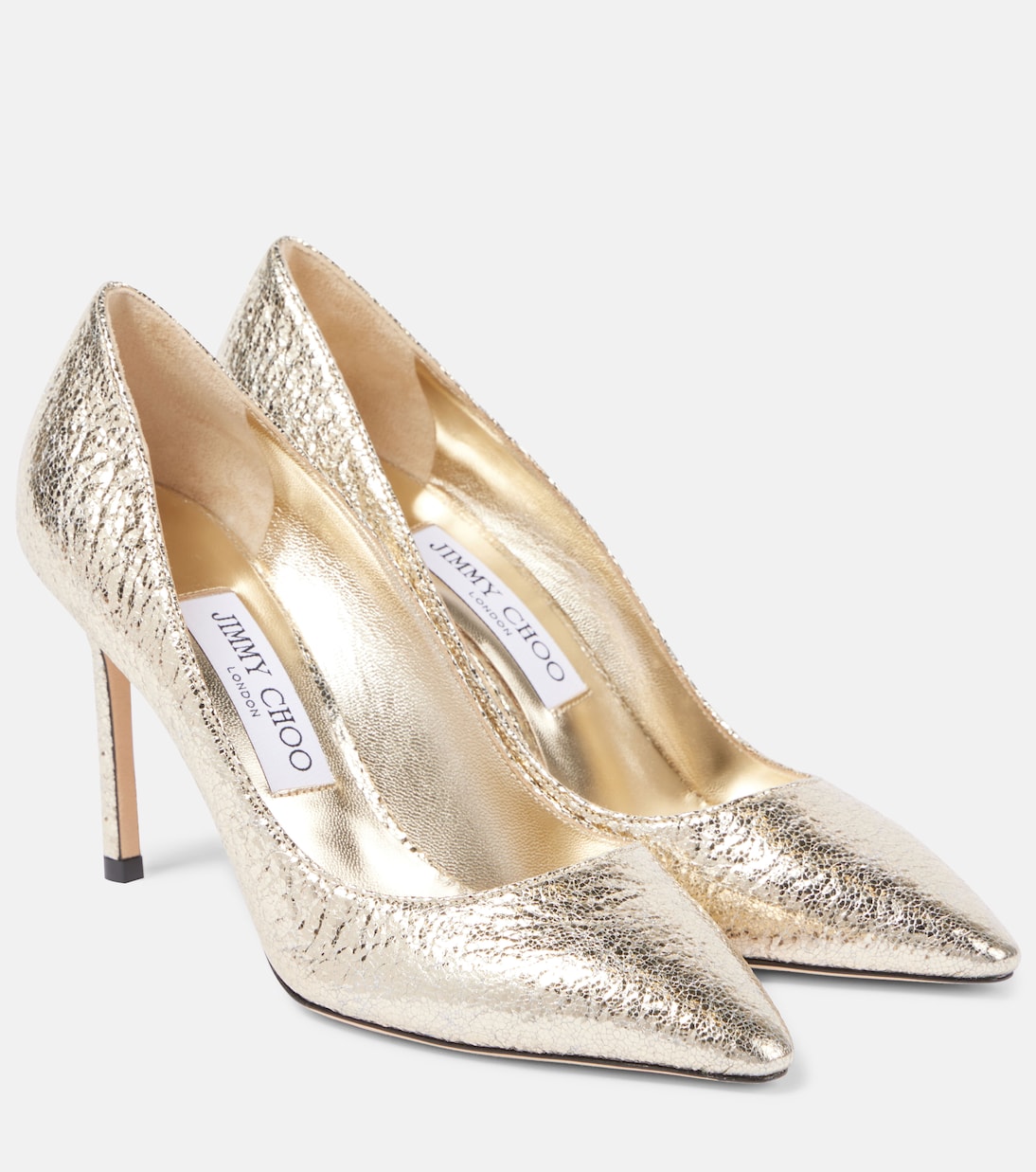 Туфли Romy 85 из искусственной кожи Jimmy Choo, золотой