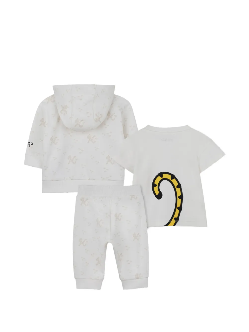 Спортивный костюм с логотипом Kenzo Kids, белый — фото 2