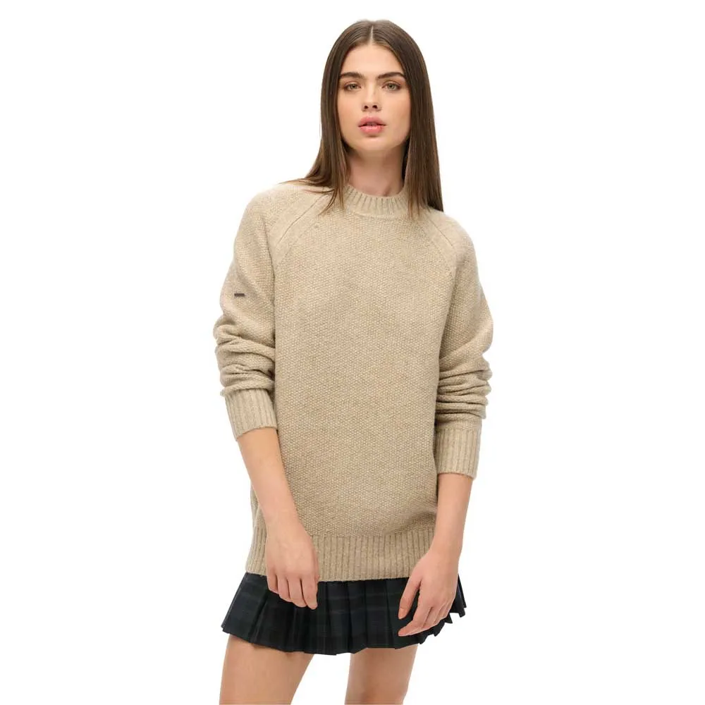 

Свитер Superdry Chunky Pluse Size, бежевый