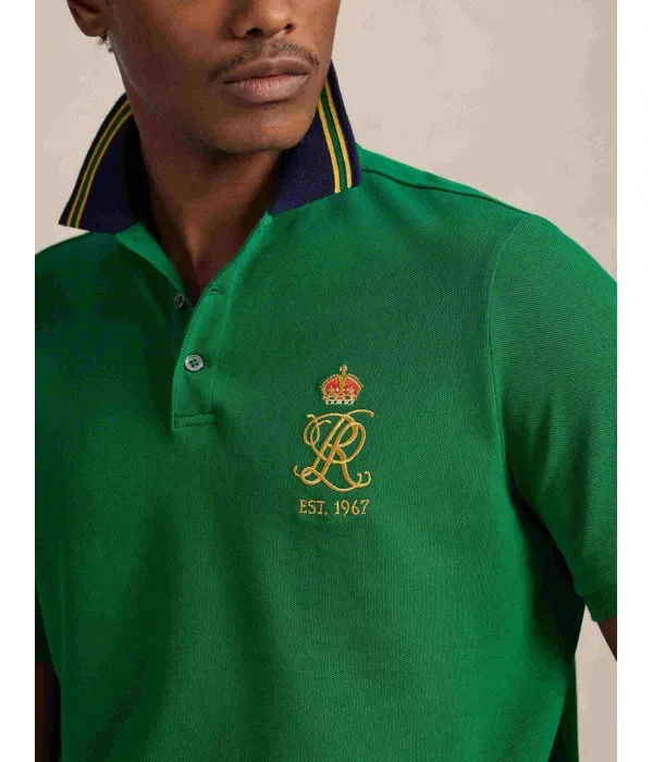 Полюс classic fit Polo Ralph Lauren, зеленый — фото 4