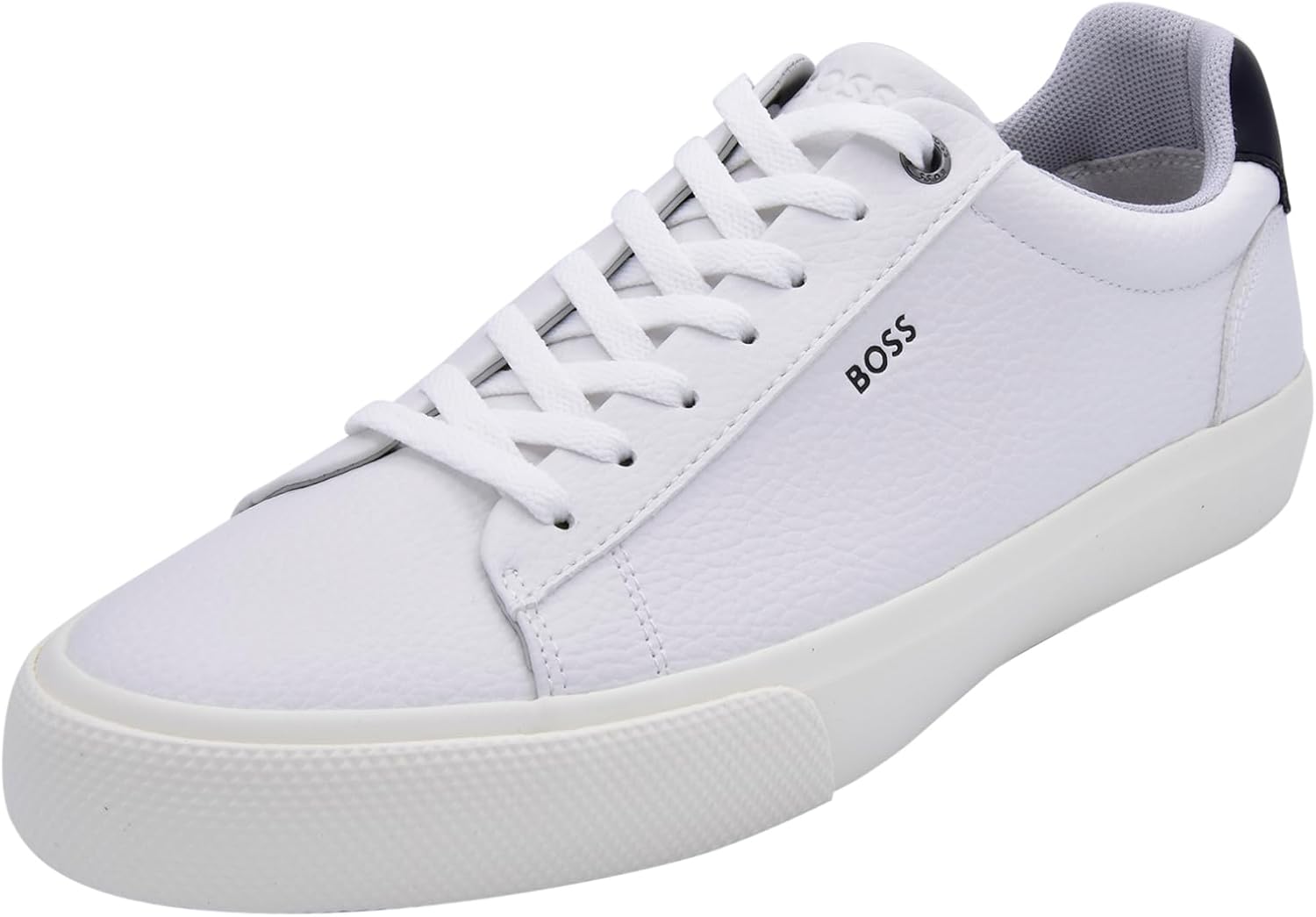 

BOSS мужские кожаные кроссовки Aiden Logo Block низкие, Extra White