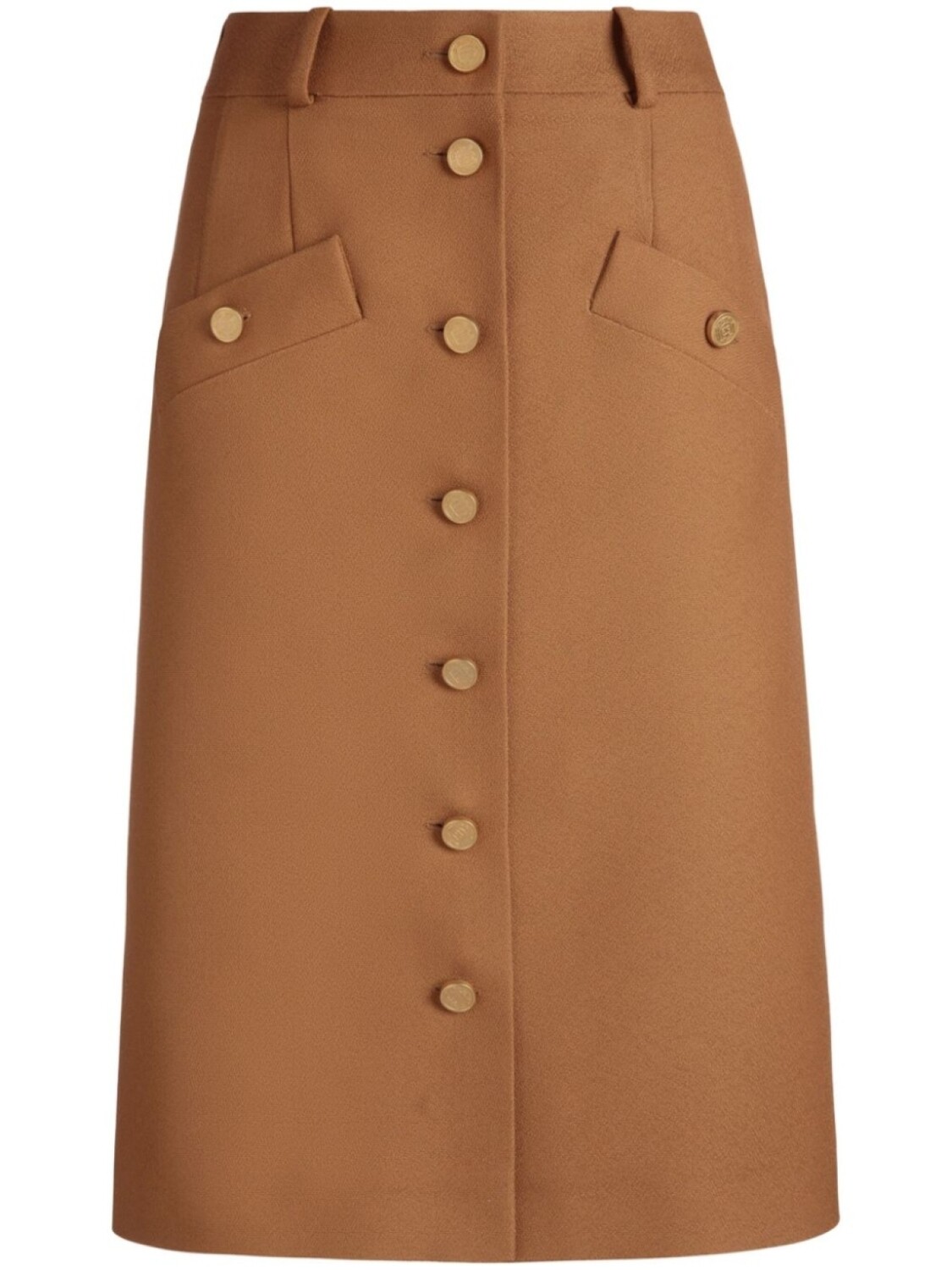 

Bally юбка миди из смесовой шерсти, оранжевый