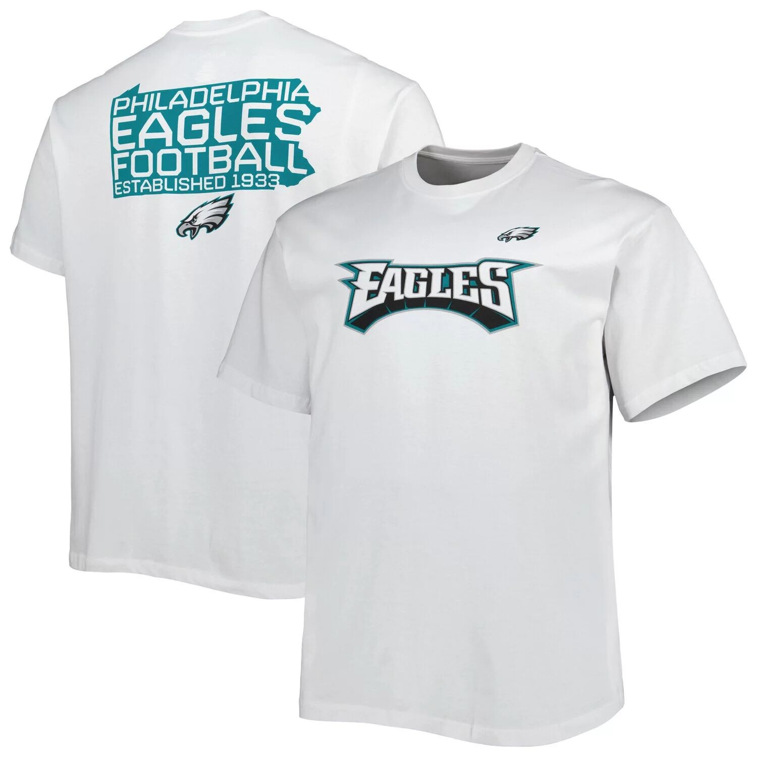 

Мужская белая фирменная футболка Philadelphia Eagles Big & Tall Hometown Collection Hot Shot Fanatics, Белый, Мужская белая фирменная футболка Philadelphia Eagles Big & Tall Hometown Collection Hot Shot Fanatics
