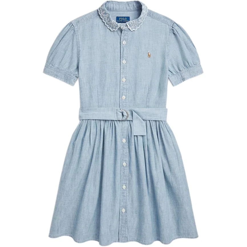 Платье из потертого денима для детей Polo Ralph Lauren, Washed Denim