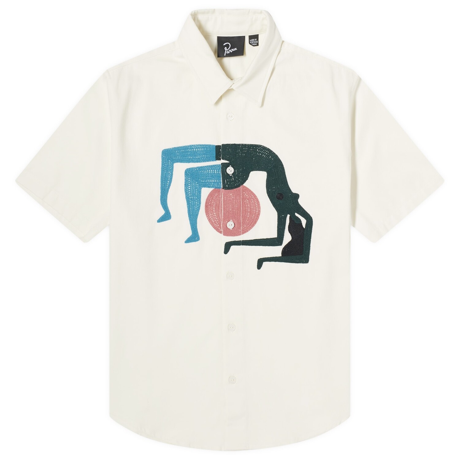 

Поло By Parra Yoga Balled Short Sleeve Shirt, цвет Off White