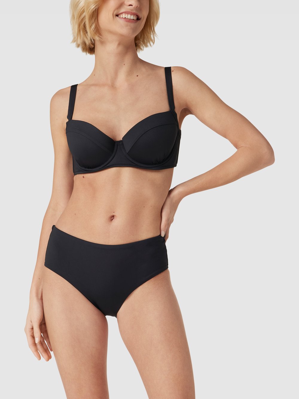 

Верх бикини с регулируемыми бретелями Seafolly, черный