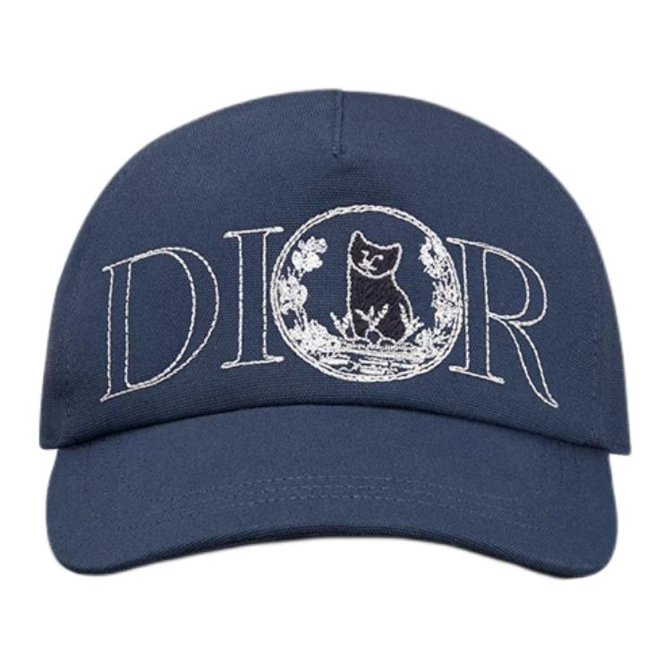 

DIOR Хлопковая бейсболка мужская синяя, Blue