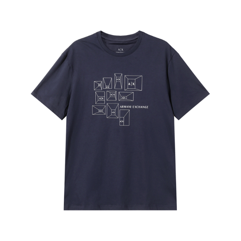 

ARMANI EXCHANGE Футболка AE мужская Night Blue, Синий, ARMANI EXCHANGE Футболка AE мужская Night Blue