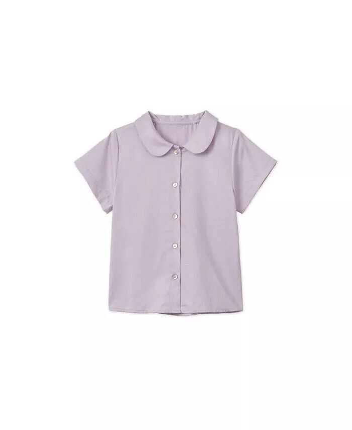 

Рубашка Baby SS из органического хлопка с воротником Питера Пэна Vild House Of Little, розовый