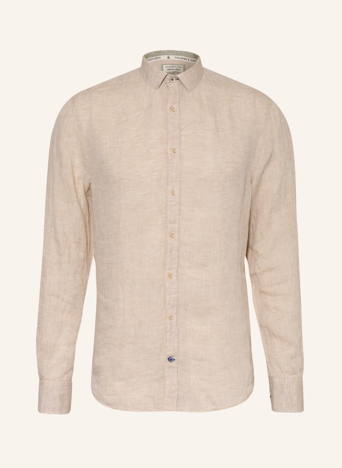 

Рубашка COLOURS & SONS Regular Fit, бежевый
