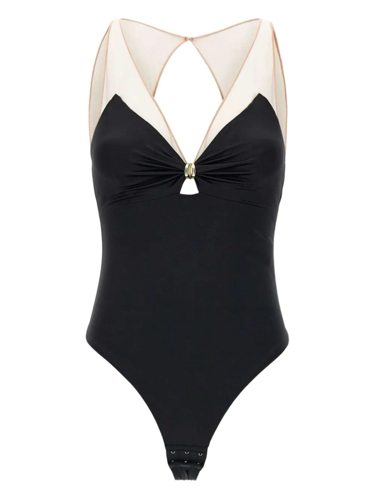 

Двухцветный боди Elisabetta Franchi, черный
