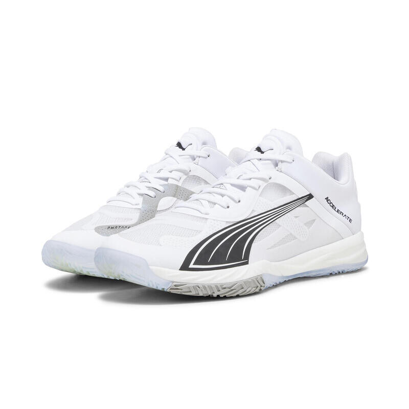 

Кроссовки мужские Accelerate NITRO SQD в помещении PUMA White Black Concrete Grey