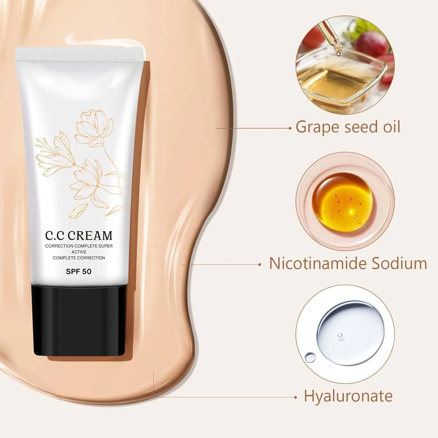 Крем для лица SPF50 — КОРЕЙСКИЙ СС- С ИЗМЕНЕНИЕМ ЦВЕТА И SPF 50 GENERISCH, 1 PIECE, 30 Г — фото 4