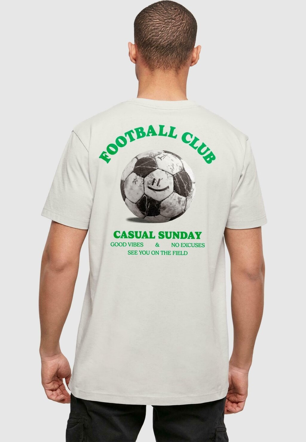 

Футболка с принтом SEE YOU ON THE FIELD Mister Tee, светло-серый