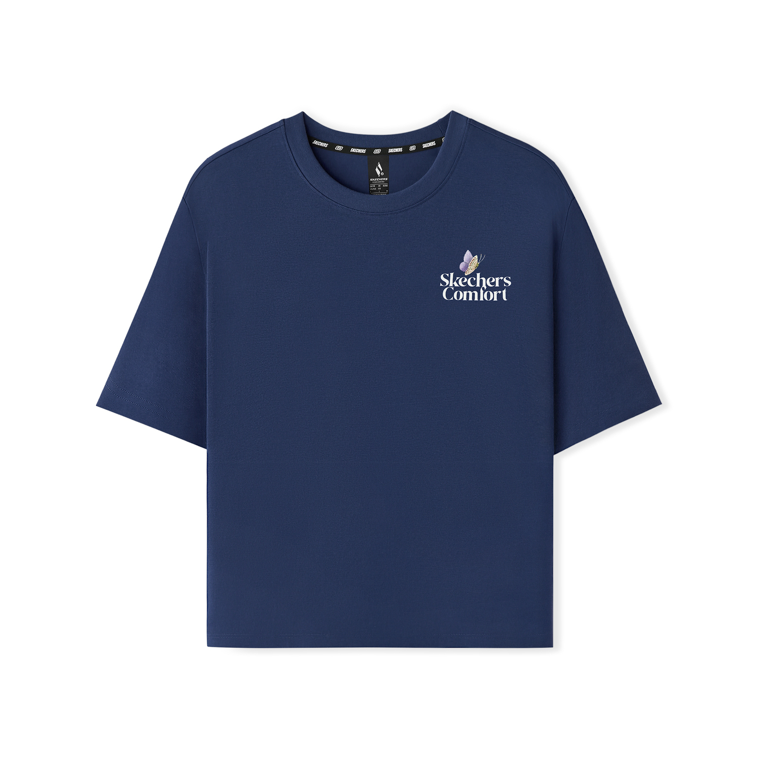 

Skechers Футболка женская морская синяя, Синий, Skechers Футболка женская морская синяя