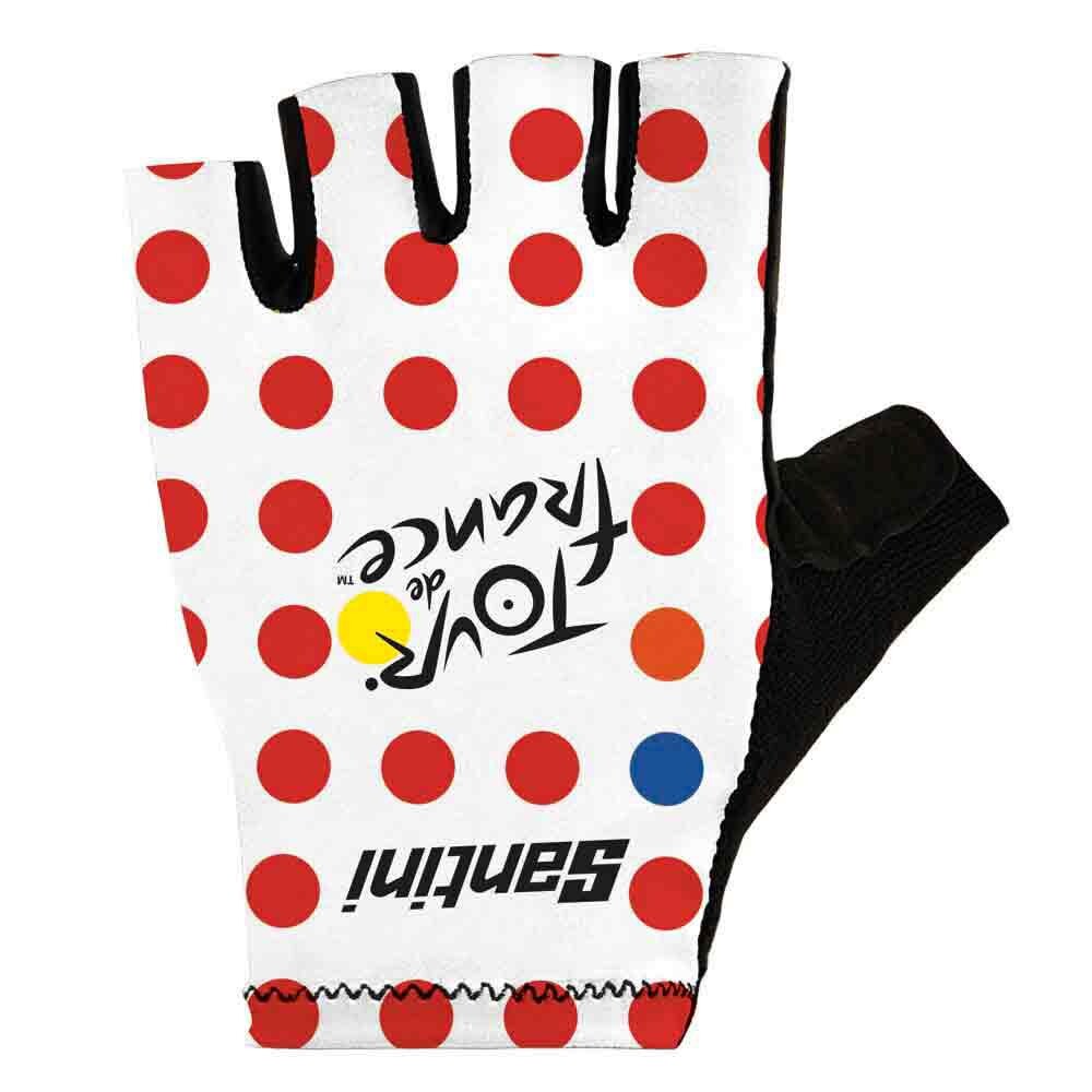 

Короткие перчатки Santini Tour De France Official GPM Leader 2023 Short Gloves, разноцветный