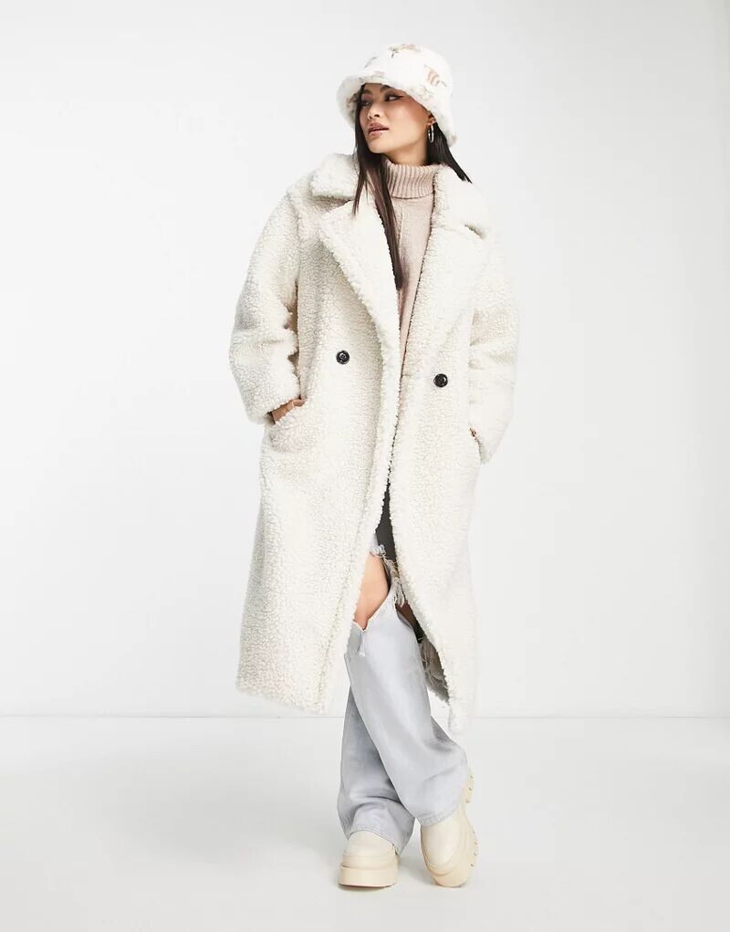 

Длинное плюшевое пальто UGG Gertrume белого зимнего цвета, Серый, Длинное плюшевое пальто UGG Gertrume белого зимнего цвета