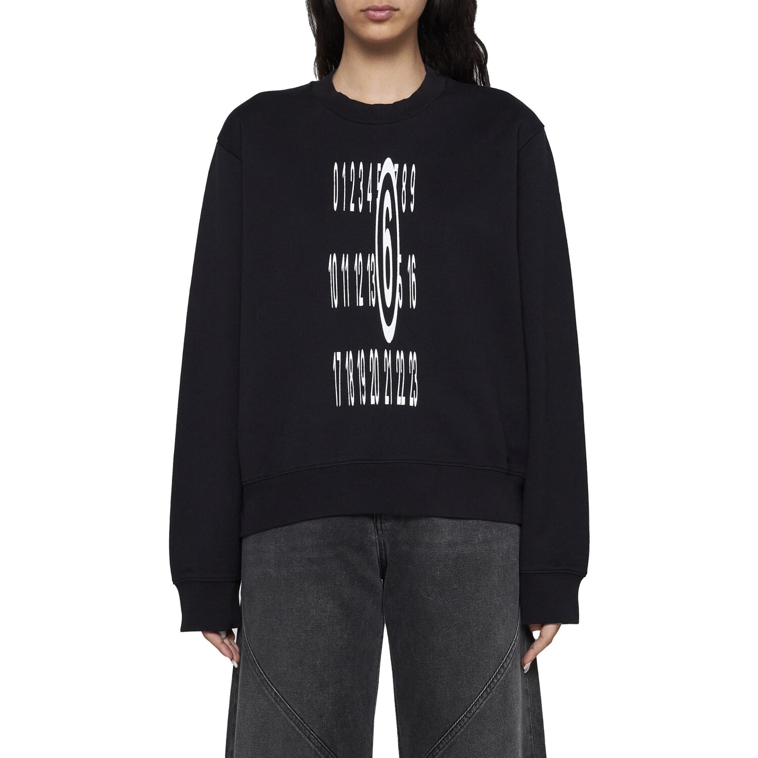 Толстовка женская Mm6 Maison Margiela, черный — фото 3
