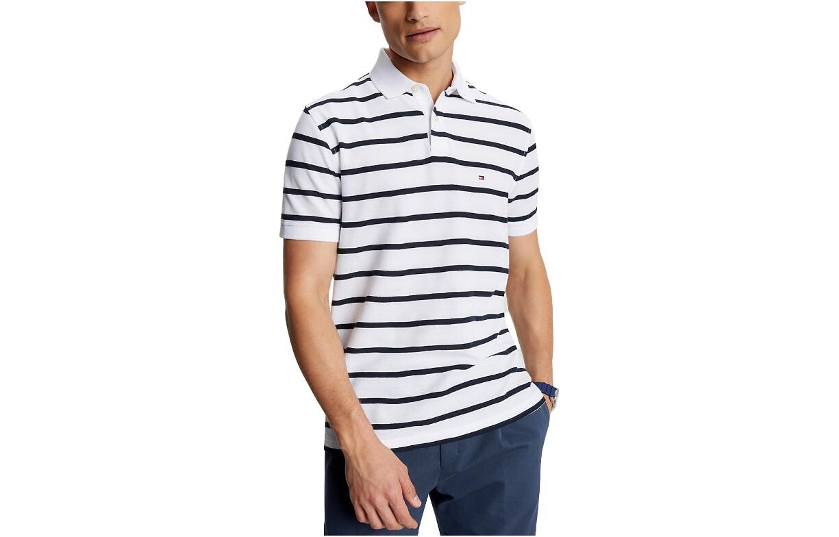

Рубашка поло мужская белая Tommy Hilfiger, белый