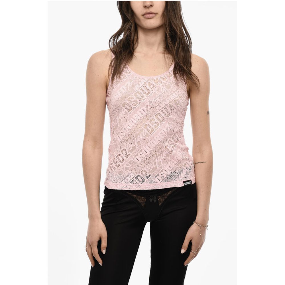 

Топ с перфорацией и логотипом по всей поверхности Dsquared2, Multicolor