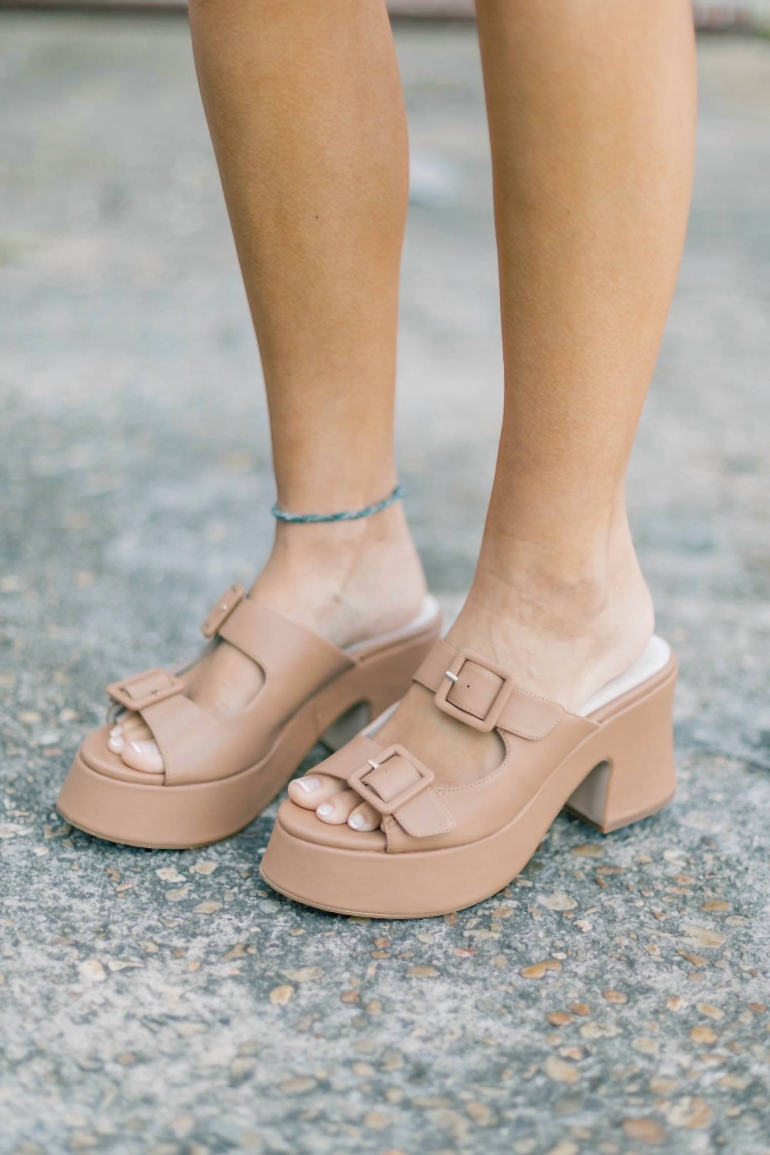 Женские мюли Downtown на платформе из грибной кожи Koko + Palenki, Mushroom Leather — фото 3