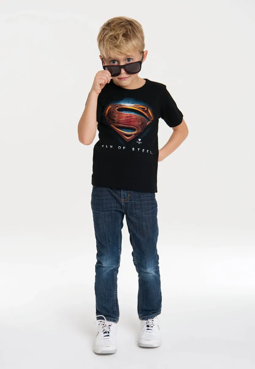 Футболка Logoshirt "DC Superman Man of Steel", принт, цвет Schwarz-Mehrfarbig — фото 2