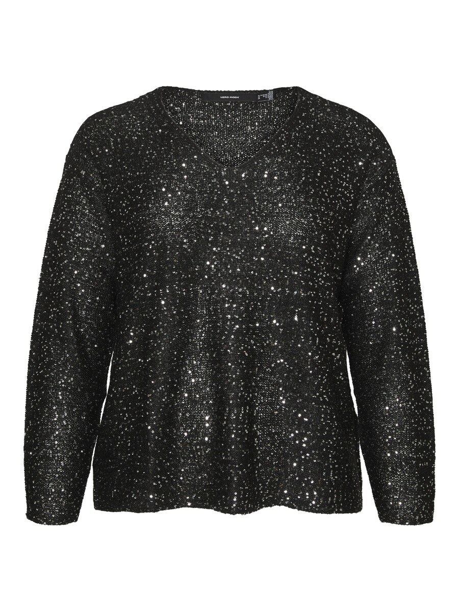 

Тонкий вязаный свитер Vero Moda Curve Sweater CLEILANI, черный