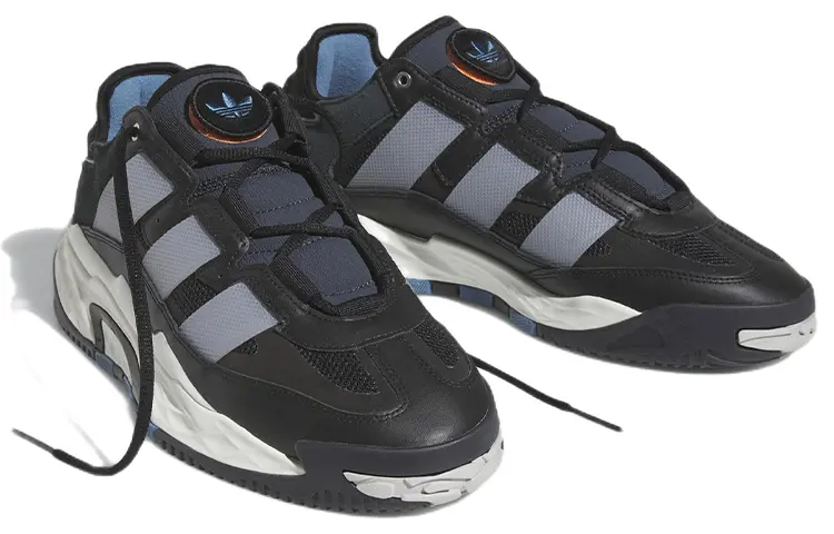 Кроссовки Niteball Adidas Originals 'Black Carbon Blue' — фото 3