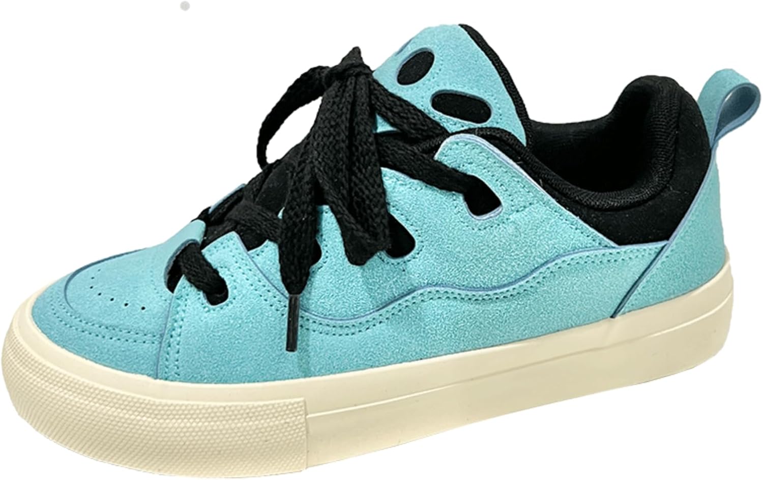 

Мужские повседневные низкие кеды с шнуровкой, модный колор-блок, удобная обувь для ходьбы и катания на скейтборде для стильного ежедневного ношения Aokisx, синий