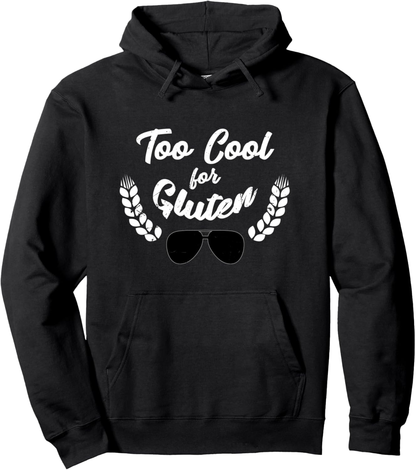 

Толстовка без глютена Too Cool для людей с непереносимостью глютена и целиакией Gluten Free Clothing Co, черный