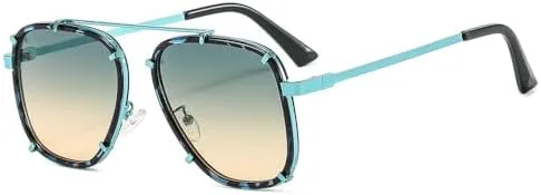 

Винтажные солнцезащитные очки 2027 года для женщин, мужские солнцезащитные очки, ретро-стиль, градиентные, модные, с защитой от УФ-излучения UV400 MTZJH, Blue