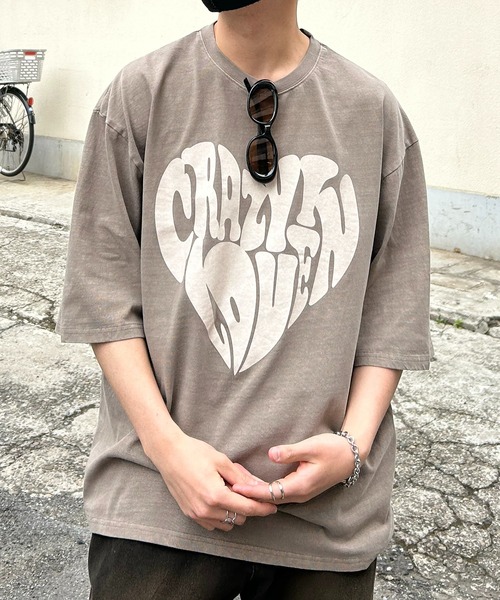 

Confirm Футболка унисекс в стиле ретро с винтажным принтом, пигментная обработка, американский casual, бежевый