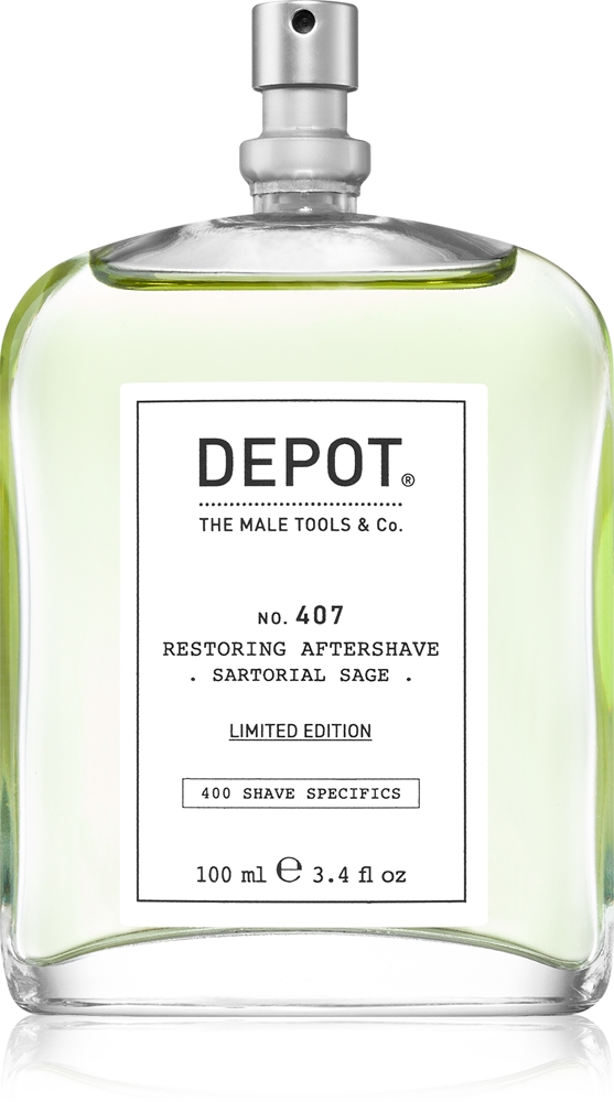 

400 Особые свойства бритья № 407 Восстанавливающий освежающий лосьон после бритья Depot, sartorial sage 100 мл