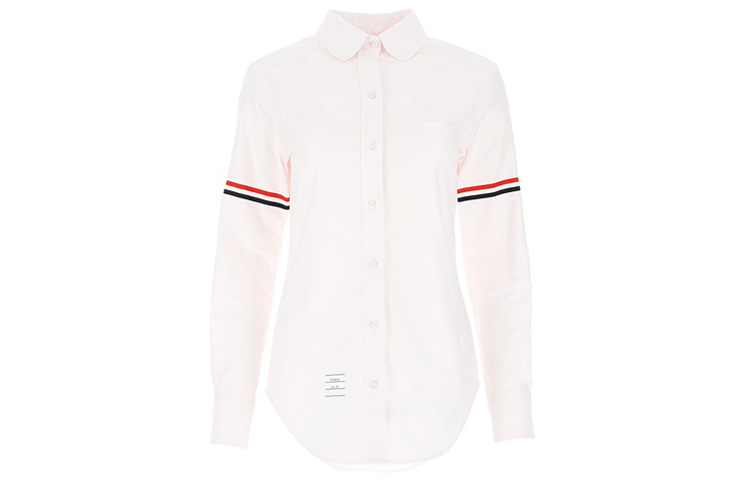 

Длинный рукав Полосатая Футболка THOM BROWNE, Розовый