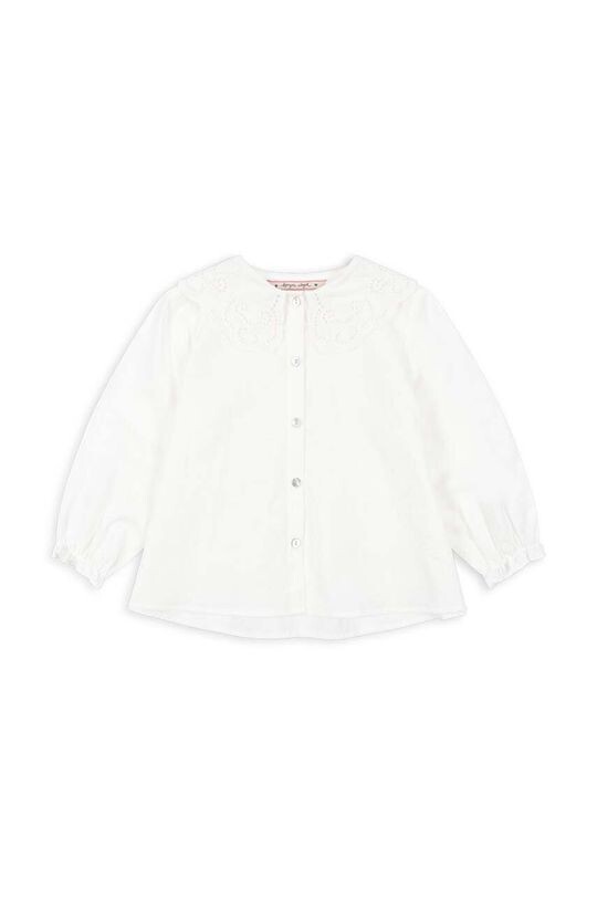 

Детская хлопковая рубашка RILO COLLAR SHIRT GOTS Konges Sløjd, белый